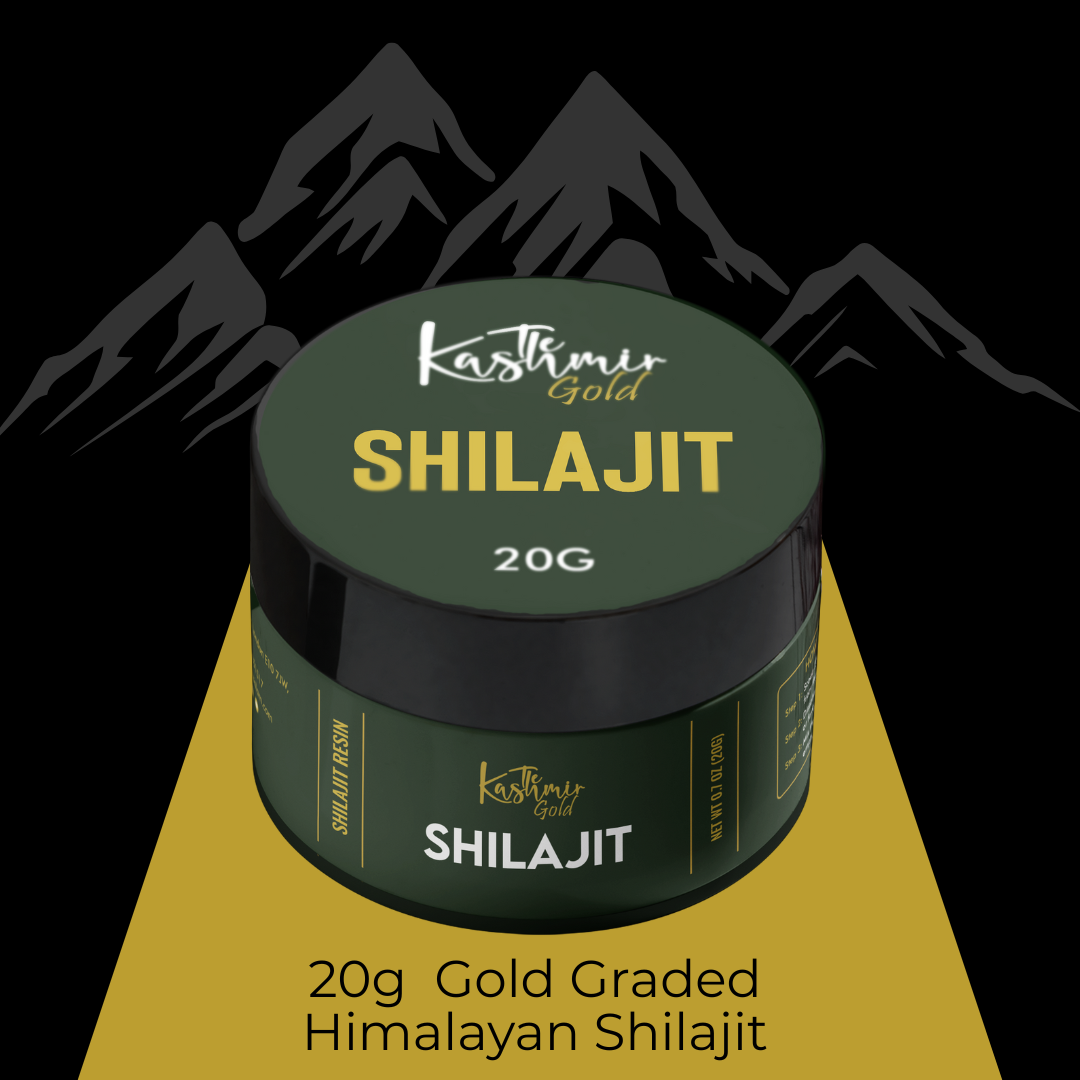 The Kashmir Gold Shilajit – 20g Czystej Żywicy Himalajskiej Klasy "Gold"